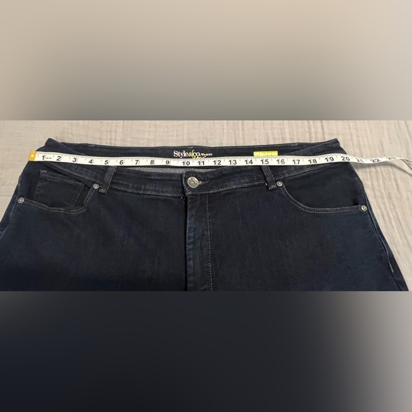 Style & Co. Dark Blue Tummy Control Bootcut Denim Jeans Women’s Plus Size 20W - Picture 5 of 7